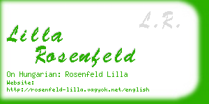 lilla rosenfeld business card